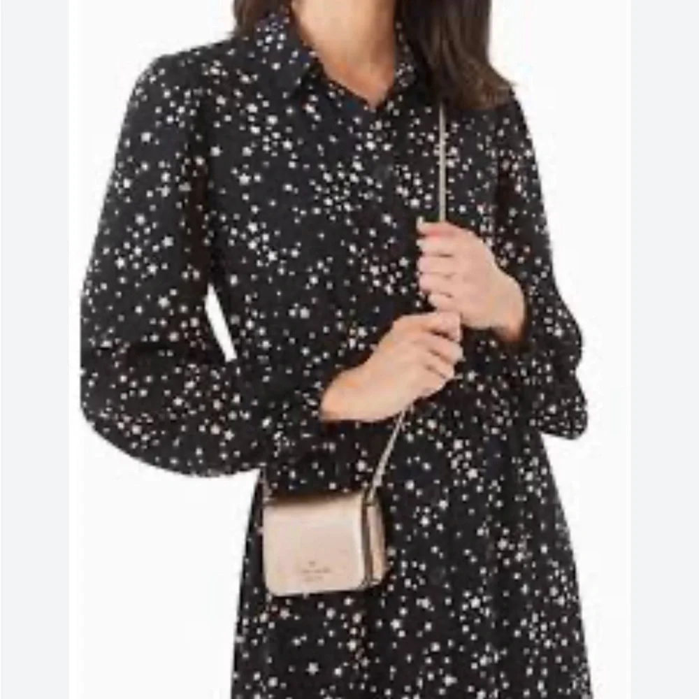 ✨NWT Kate Spade Scattered Stars ShirtDress Midi Length Size 4